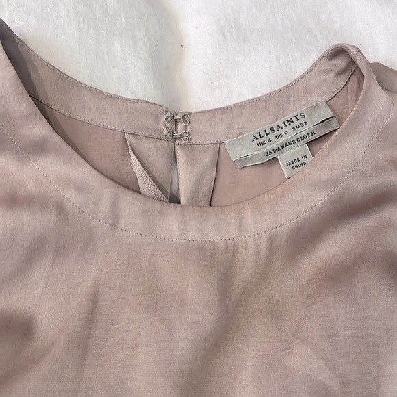 All Saints Satin Breeze Dress in Rose - Picture 3 of 6